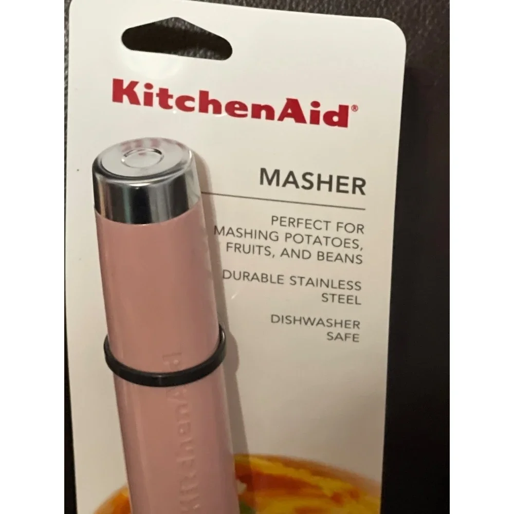 KitchenAid Kitchen Tool Set Pink Stainless Steel Masher Shears Can Opener 15pc